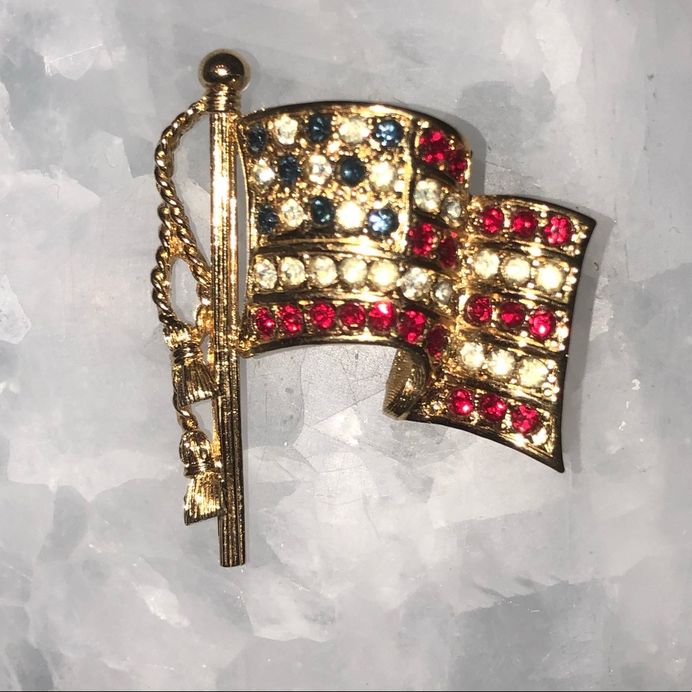 Napier American flag brooch